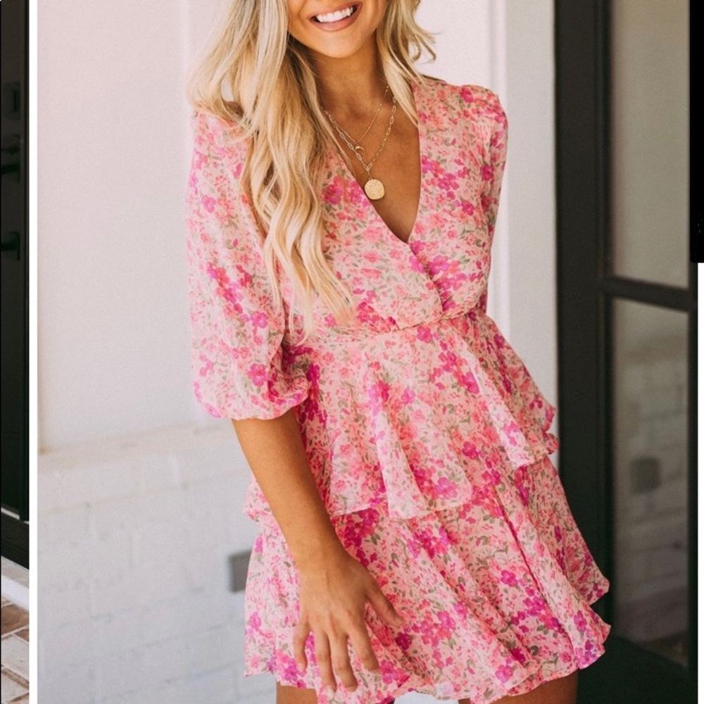 Pink Floral dress